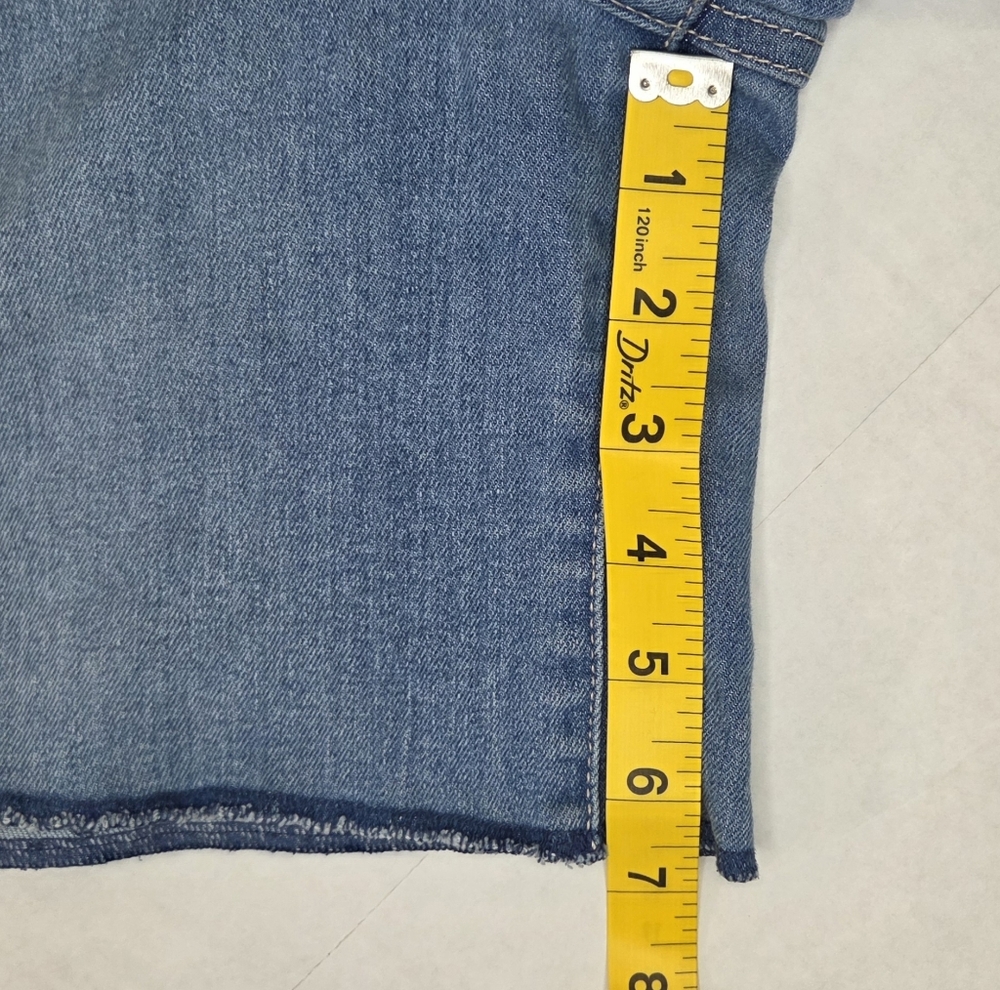 Guess Womens Cut Off Jean Shorts Size 6 Logo Y2K 90s - Picture 6 of 8